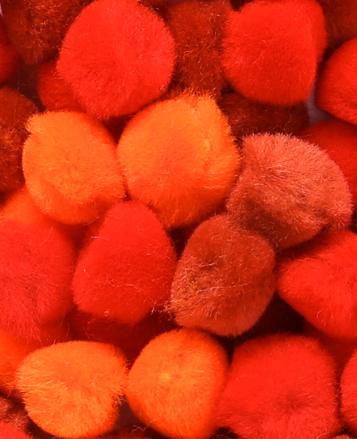 Pompons, Rot, ø 20 mm, 30 Stk.