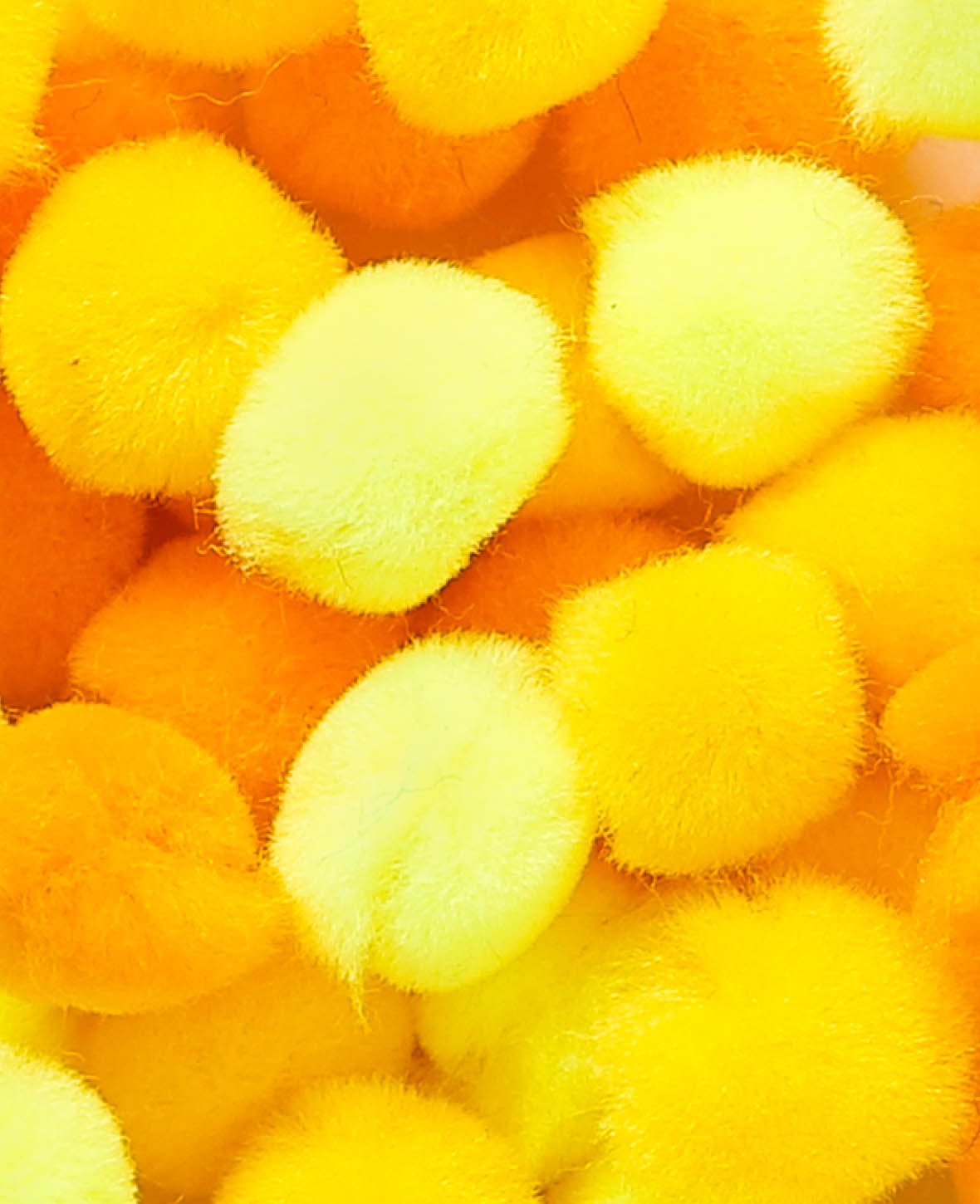 Pompons, Gelb, ø 20 mm, 30 Stk.