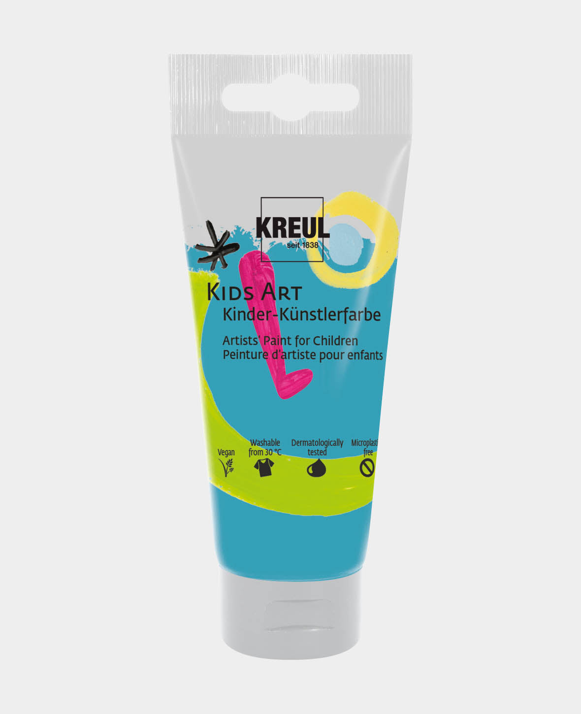 KREUL Kids Art Kinder-Künstlerfarbe, Türkis, 75 ml, 1 Tube
