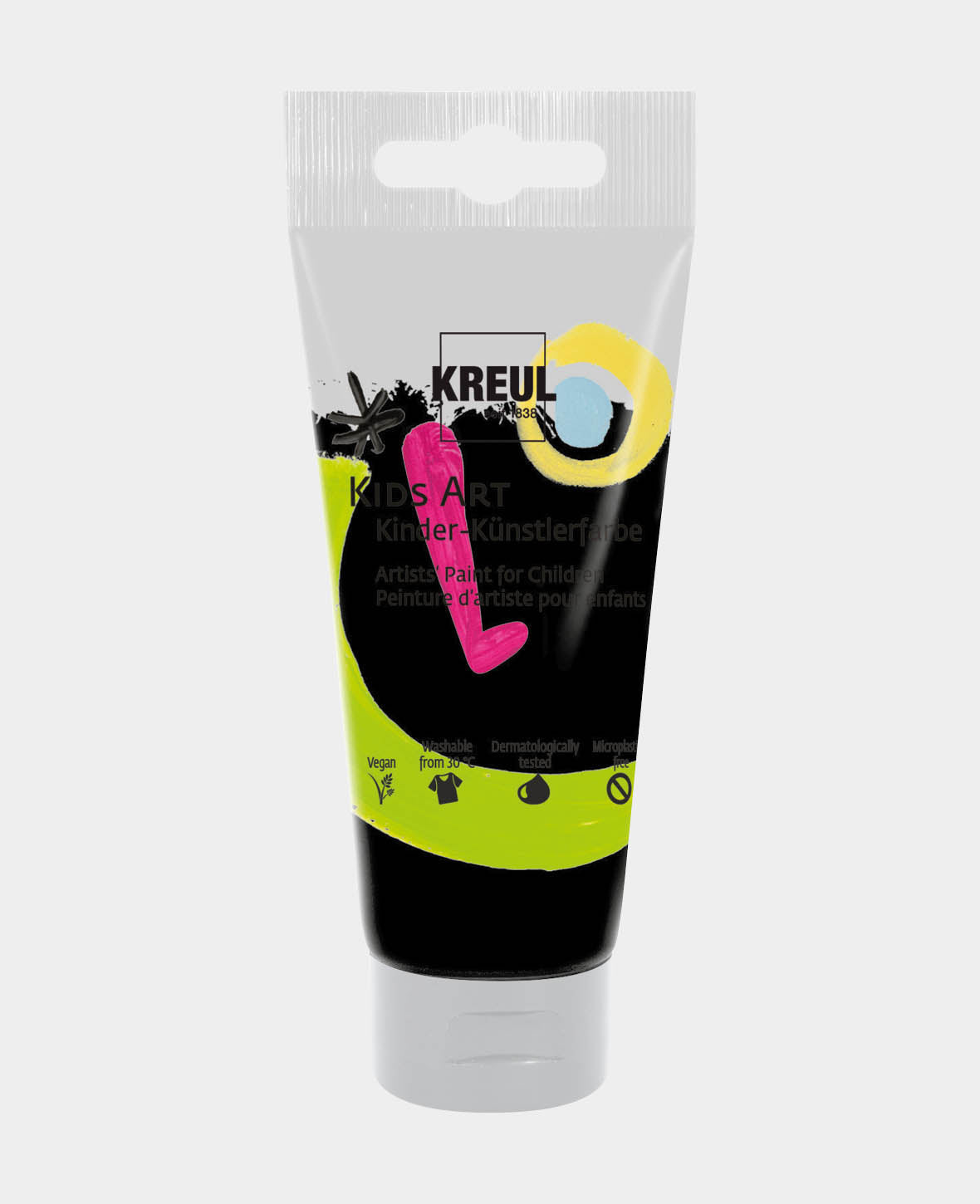 KREUL Kids Art Kinder-Künstlerfarbe, Schwarz, 75 ml, 1 Tube
