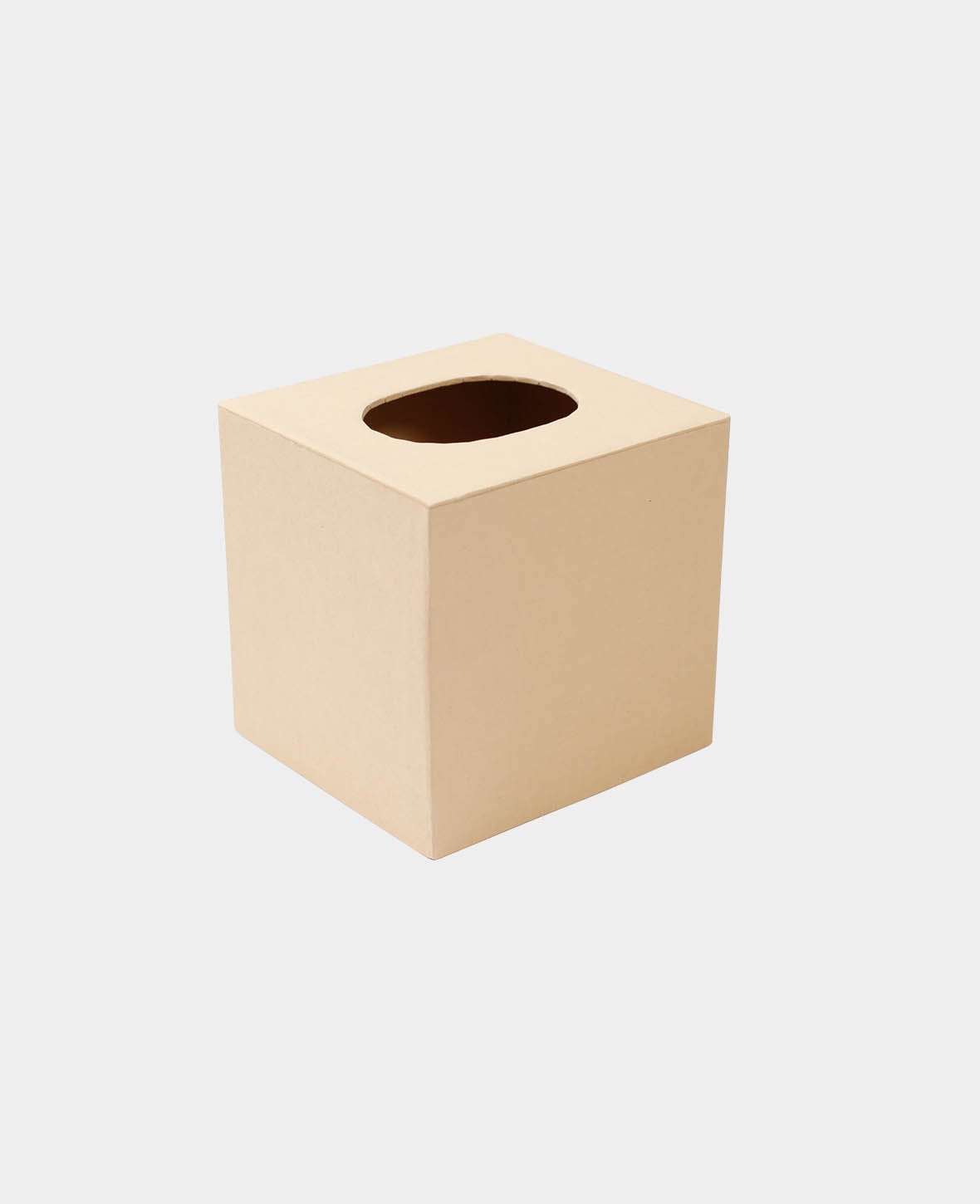 Pappmaché Kosmetiktuchbox, Braun, 13 x 12 x 12.5 cm, 1 Stk.