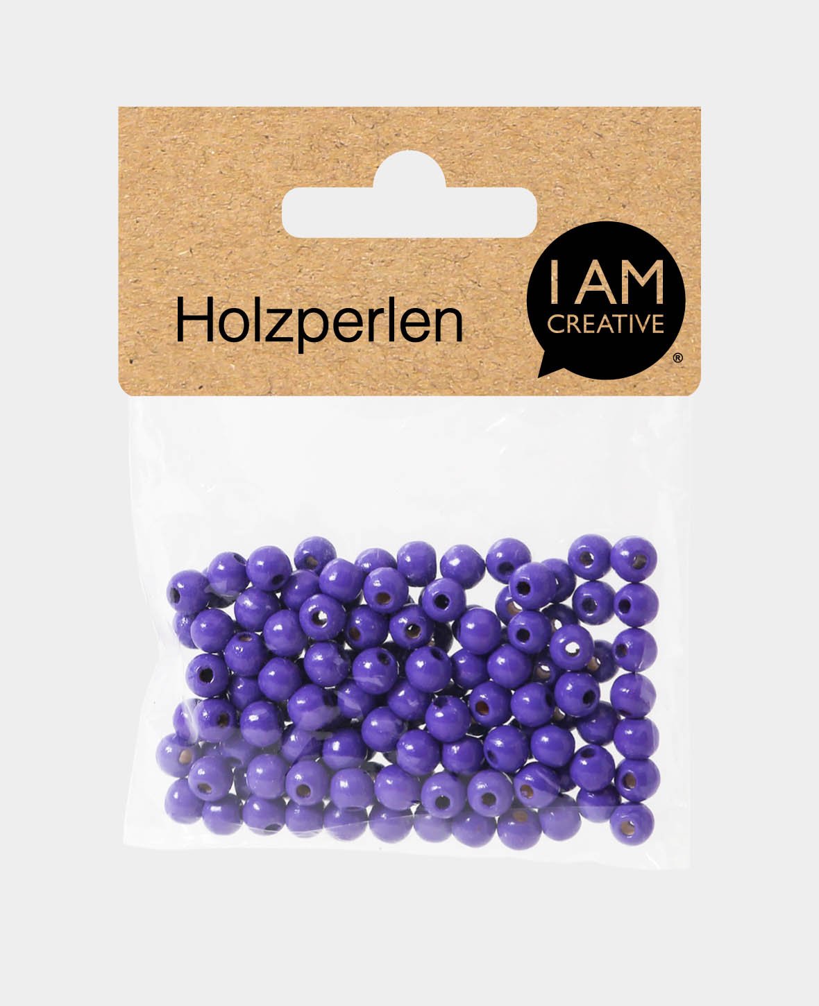 Wooden beads ø 6 mm purple, 125 pcs.