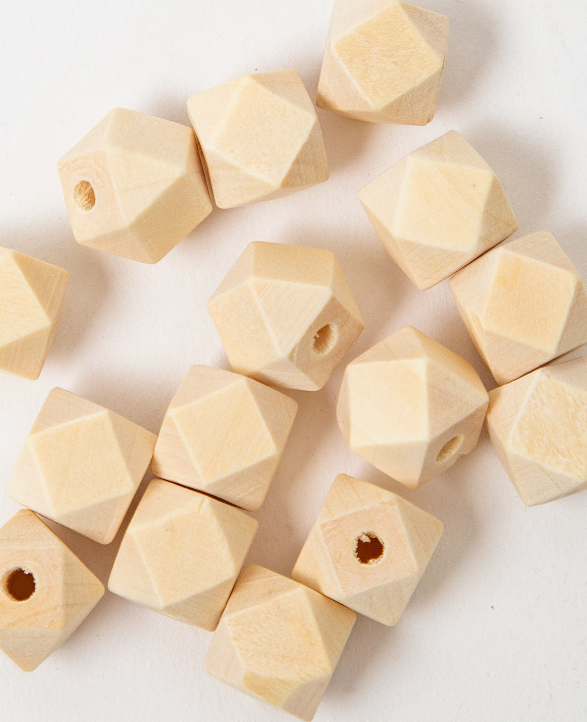 Wooden Beads Diamond, ø 12 mm, Brown, 15 pcs.