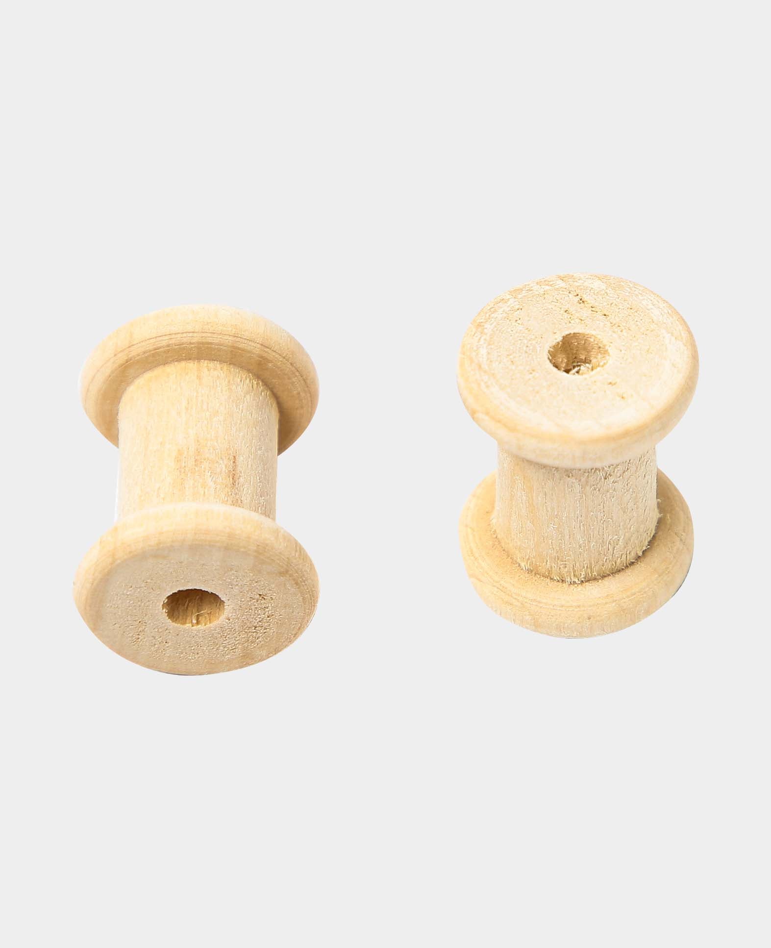 Bobines en bois, ø 22 x 28 mm, marron, 15 pces
