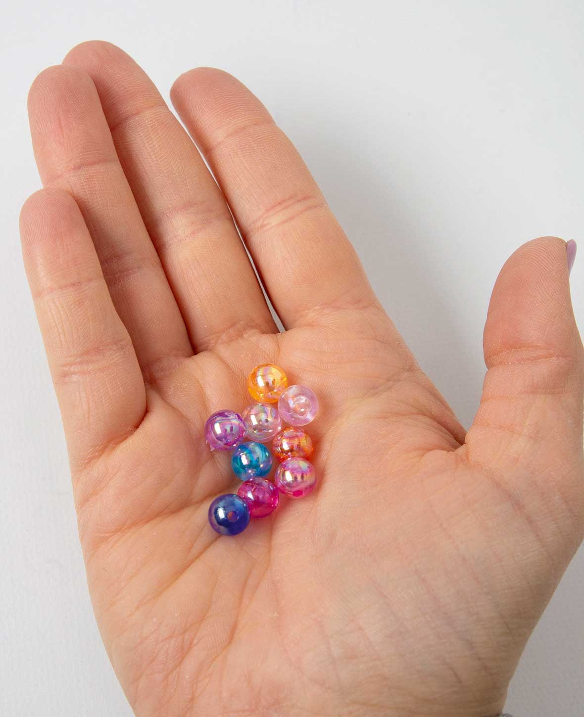 Schmuckperlen – Rund, Bunt, 30 g, Kunststoff
