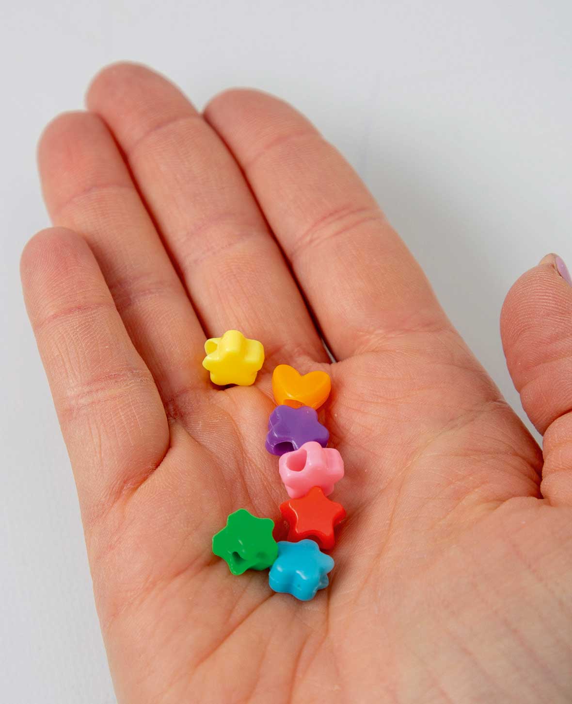 Schmuckperlen – Sterne, Bunt, 50 g, Kunststoff