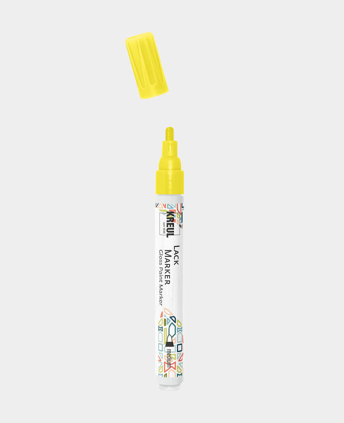 KREUL Marqueur à peinture laque moyen Jaune fluo 2-4 mm