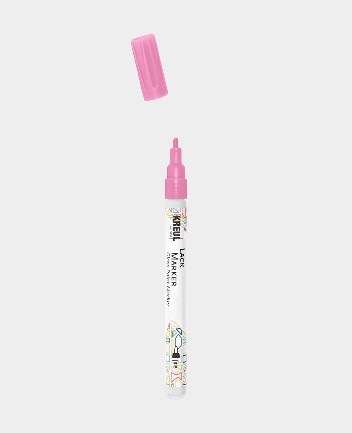 KREUL Marqueur de peinture laquée fin Rose 1-2 mm