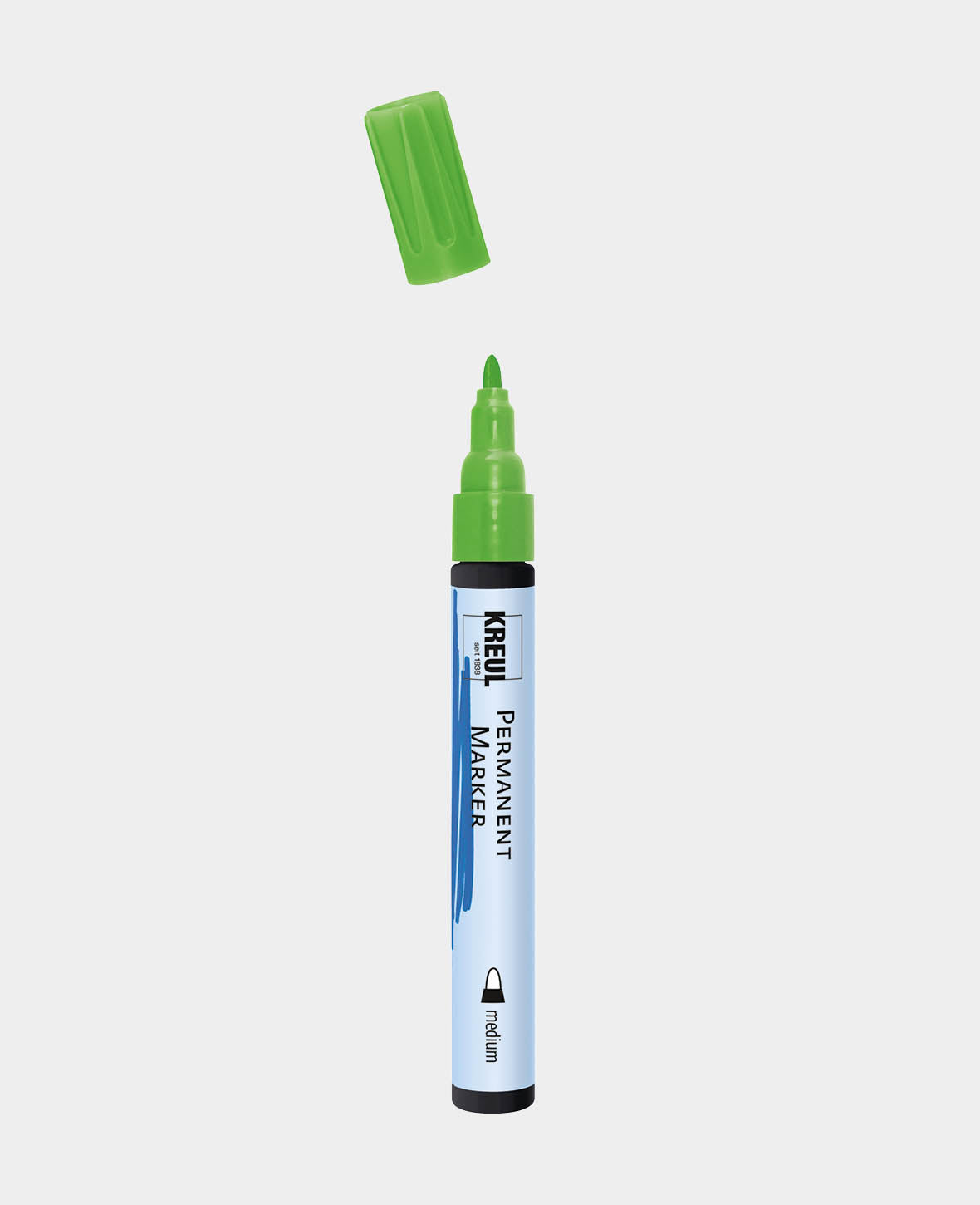 KREUL Permanent Marker, Medium Light Green, 5-3 mm