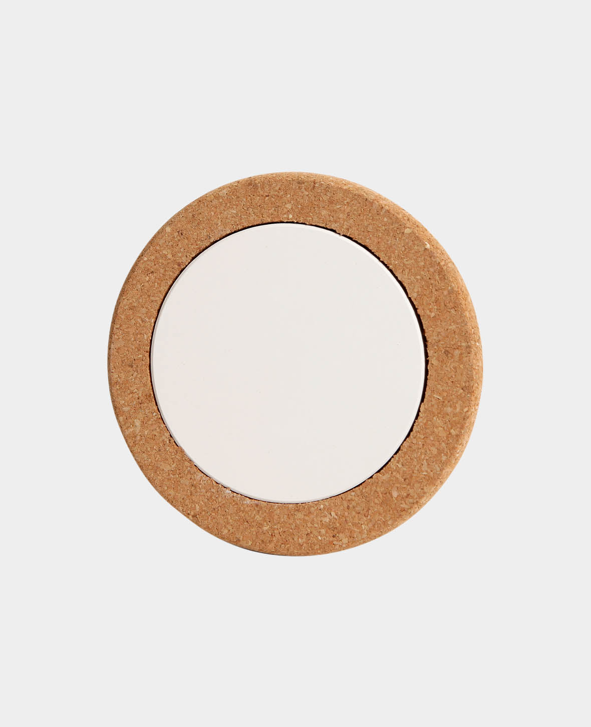 Cork Coasters, Brown & White, ø 12 cm