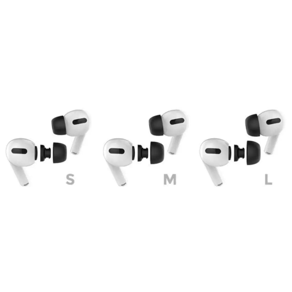 (6-piece set) Size S/M/L Silicone Airpods Pro / Pro 2 Ear Tips black