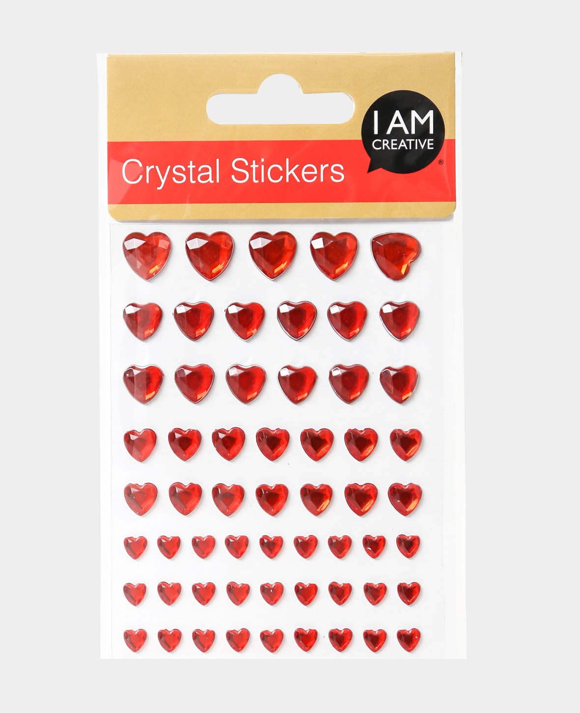 Crystal Sticker, Set IV, Rot, ca. ø 6-12 mm, 58 Stk.