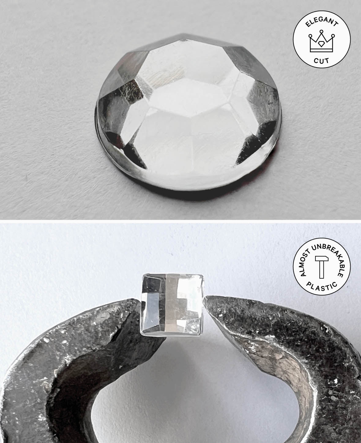 Crystal Sticker Set I, Bunt, ca. ø 4-8 mm, 42 Stk.