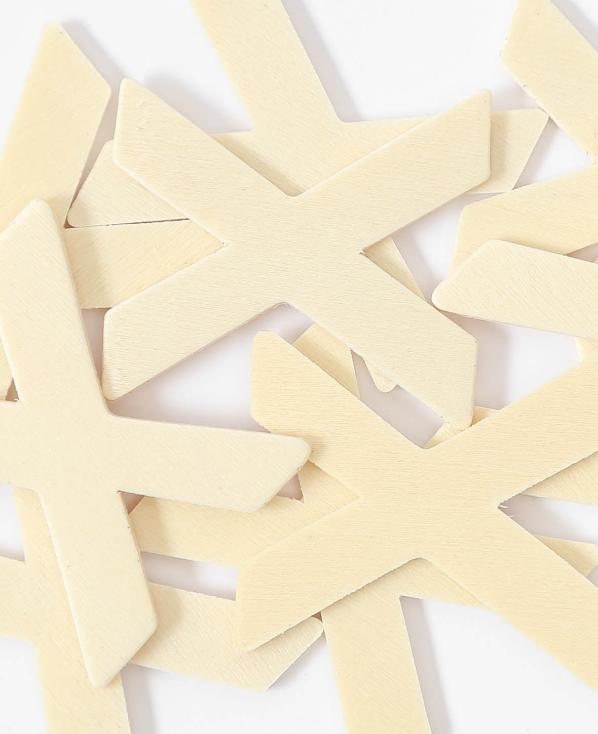 Wooden letter X, 3.7 x 0.3 x 4 cm, brown, 1 pc.