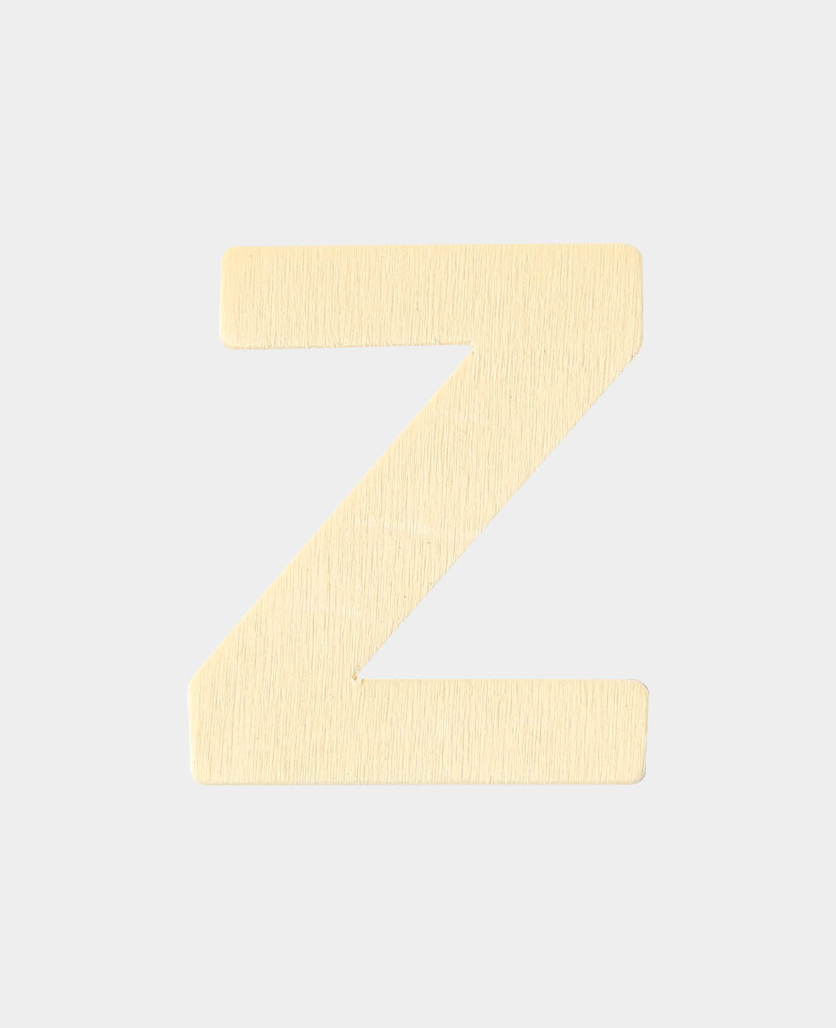 Wooden letter Z, 3.4 x 0.3 x 4 cm, Brown, 1 pc.