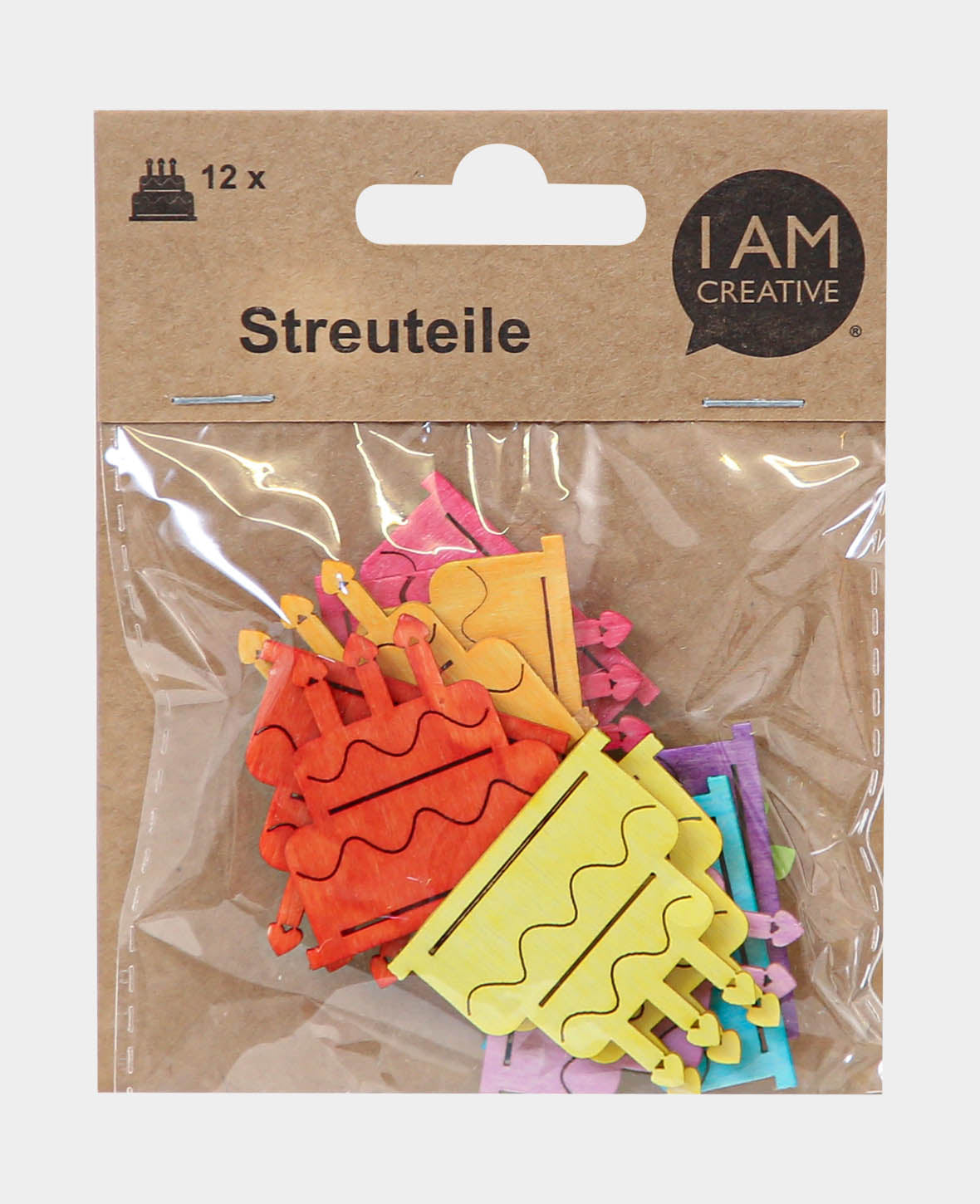 Streuteile Kuchen, Bunt, ca. 4 cm, 12 Stk.