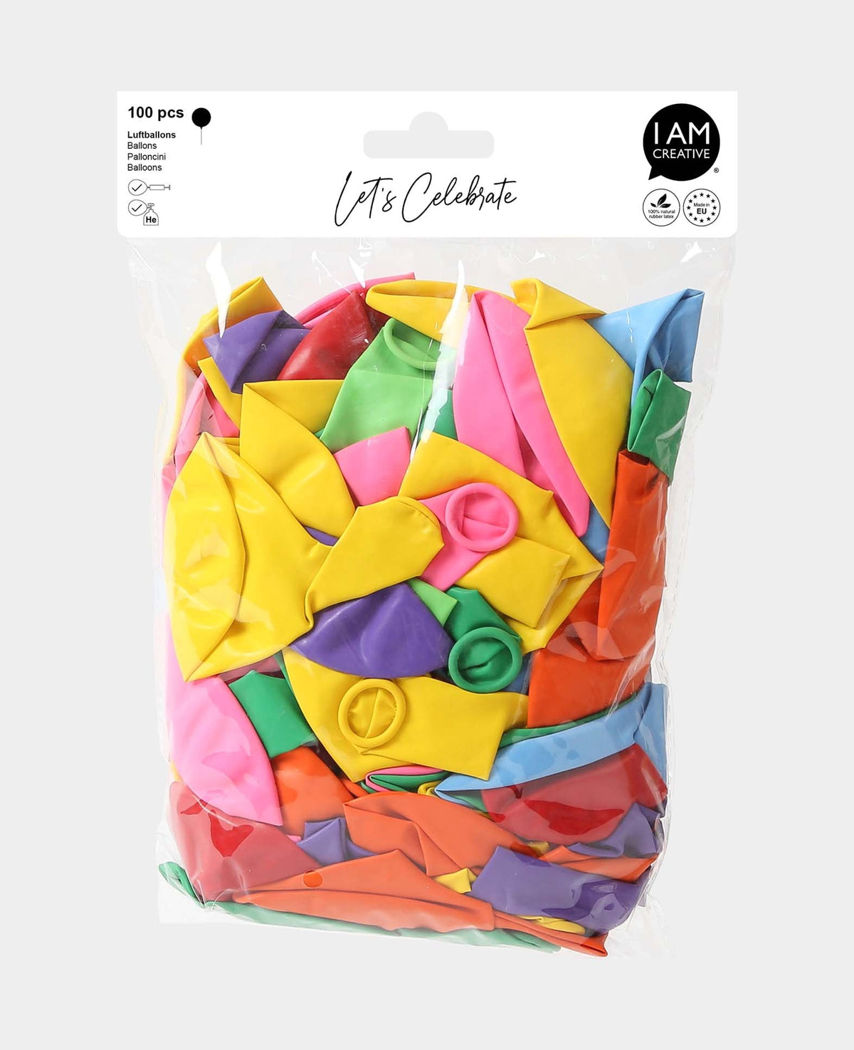 Fêtons ça ! Ballons de baudruche, colorés, 100 pièces, env. Ø 27 cm