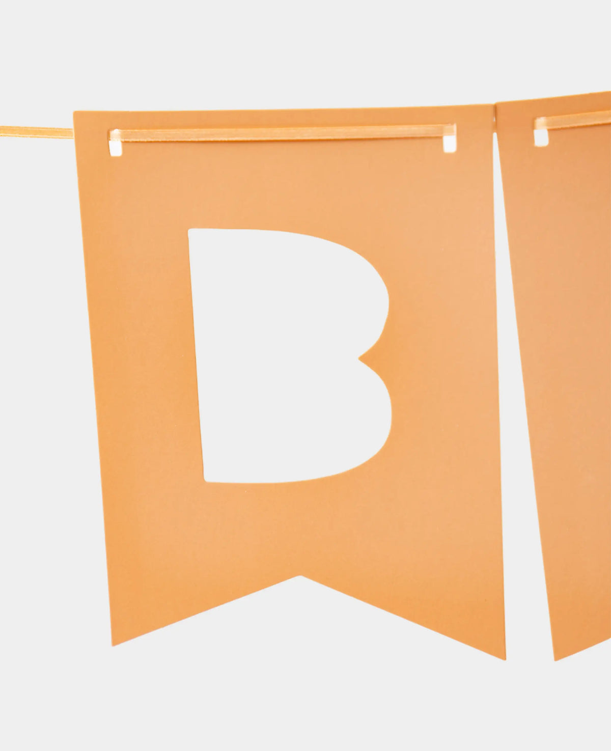 Banner Garland "Happy Birthday" for hanging, salmon, 230 cm, 2 pcs.