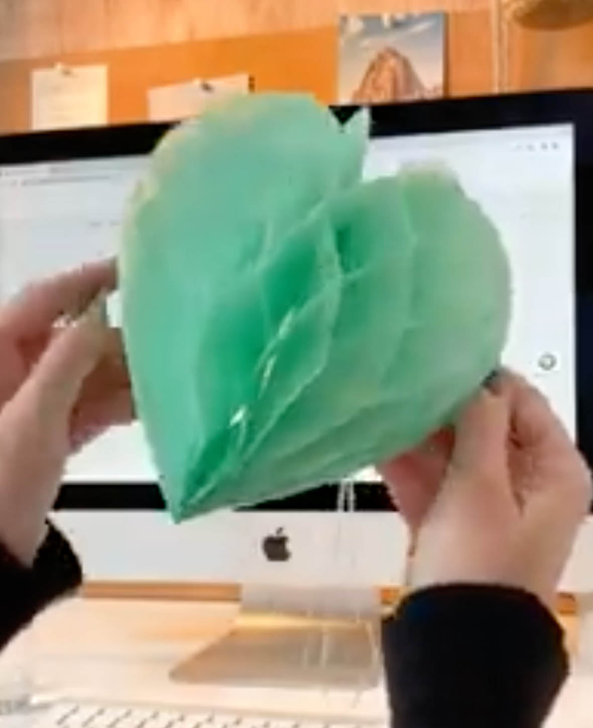 Paperballs Herz & rund mint, 6 Stk.