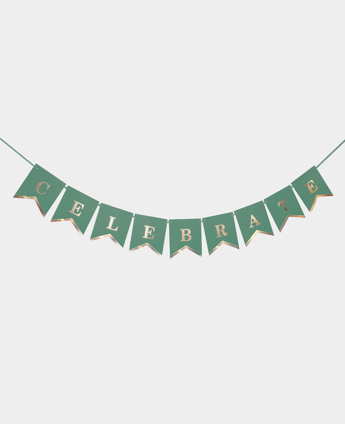 Mini-guirlande de fanions Celebrate menthe, 2 m