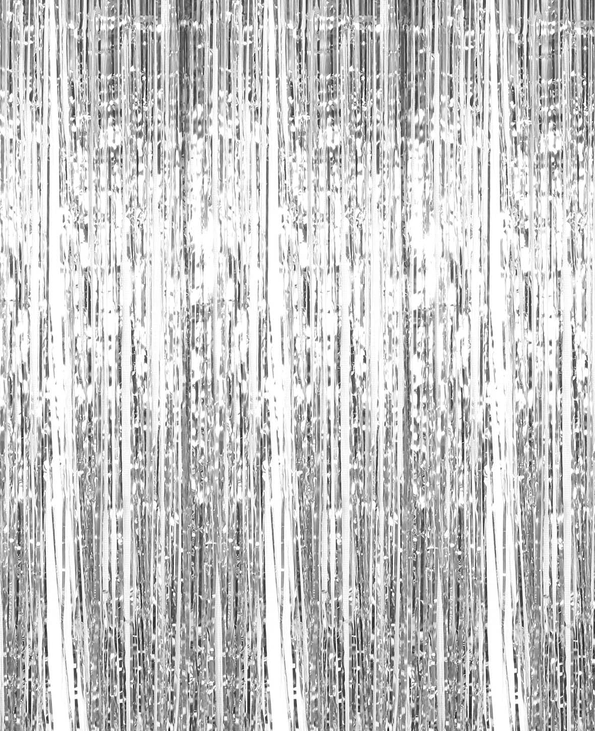 Lametta Vorhang, Silber, 0.9 x 2.4 m