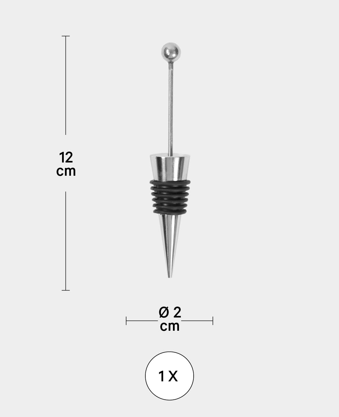 Bouchon de bouteille accessoire FIMO, 12 cm, 5 p.