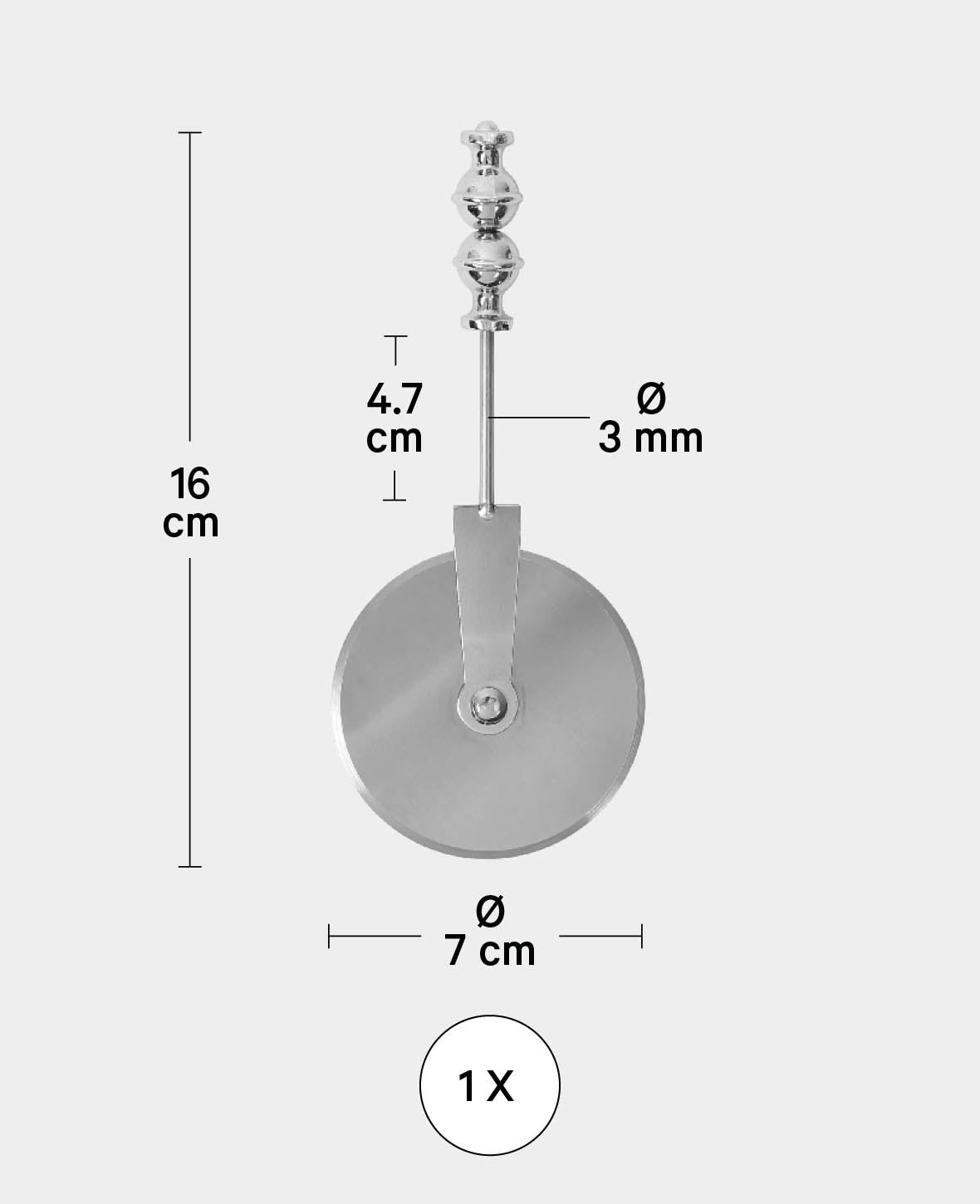 Pizzaschneider FIMO Zubehör, 16 cm x Ø 7 cm, 5 Stk.
