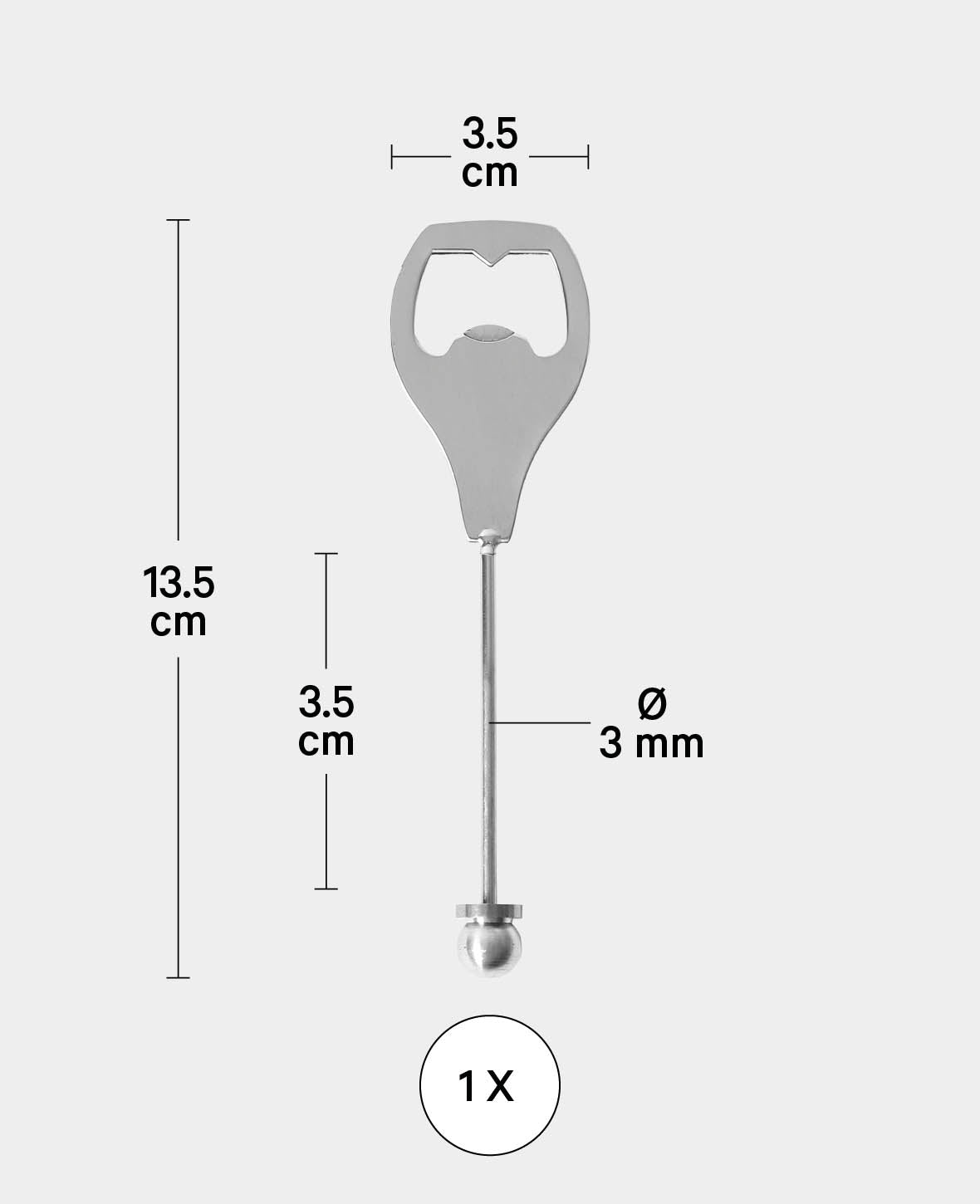 Flaschenöffner FIMO Zubehör, Höhe 20 cm, 5 Stk.