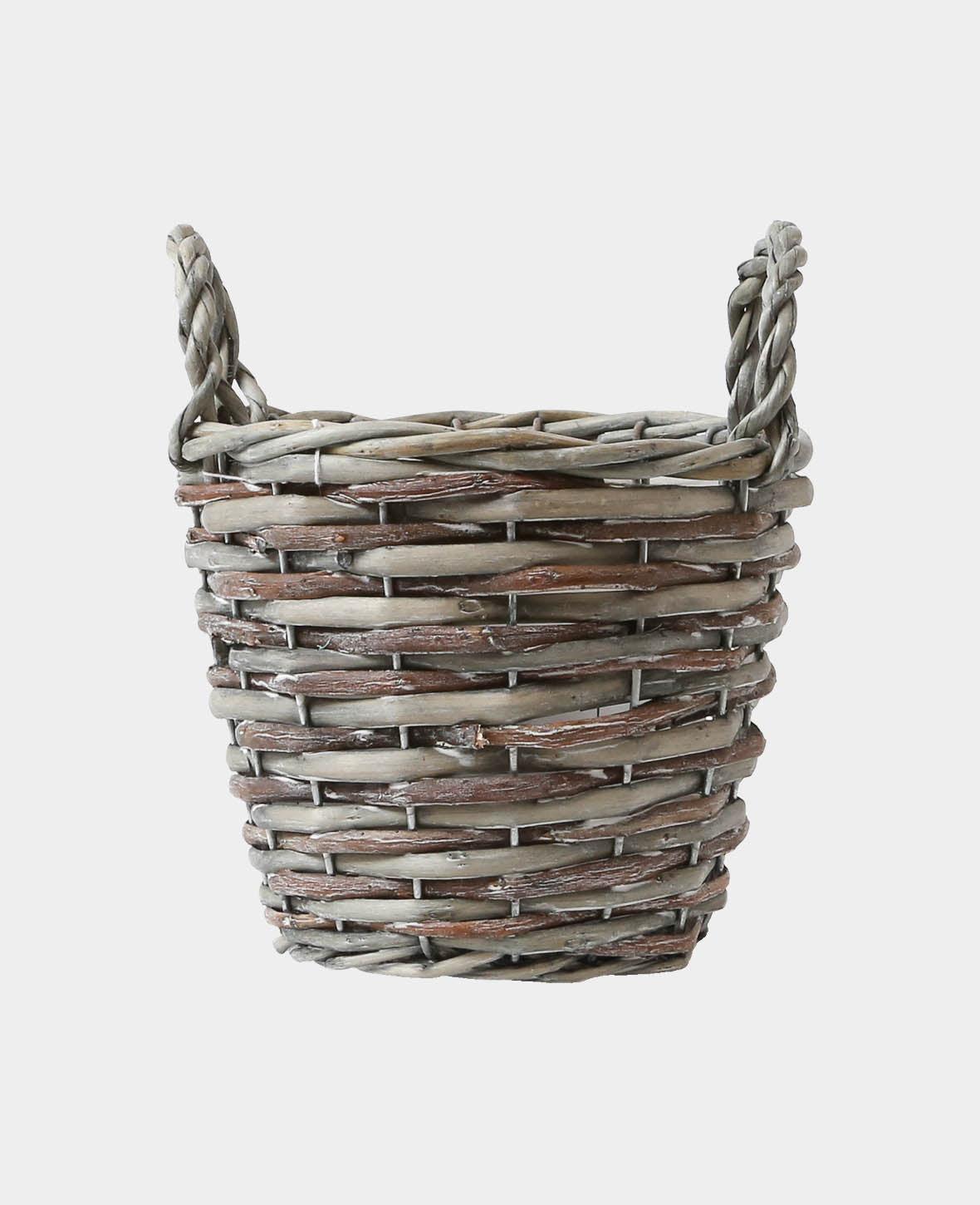 Blumenkorb rund Grau, ø 16 x 14 cm