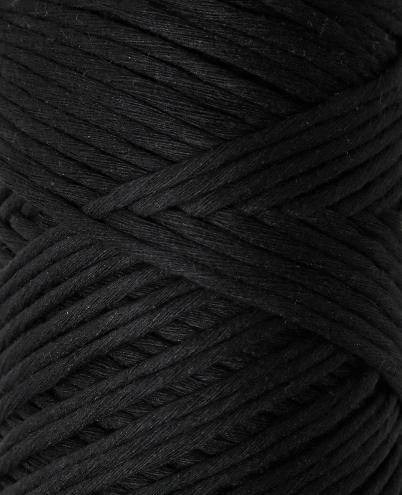 Carina black, Lalana Garn für Häkeln, Stricken, Weben & Makramee Projekte, Schwarz, 3 mm x ca. 120 m, ca. 200 g
