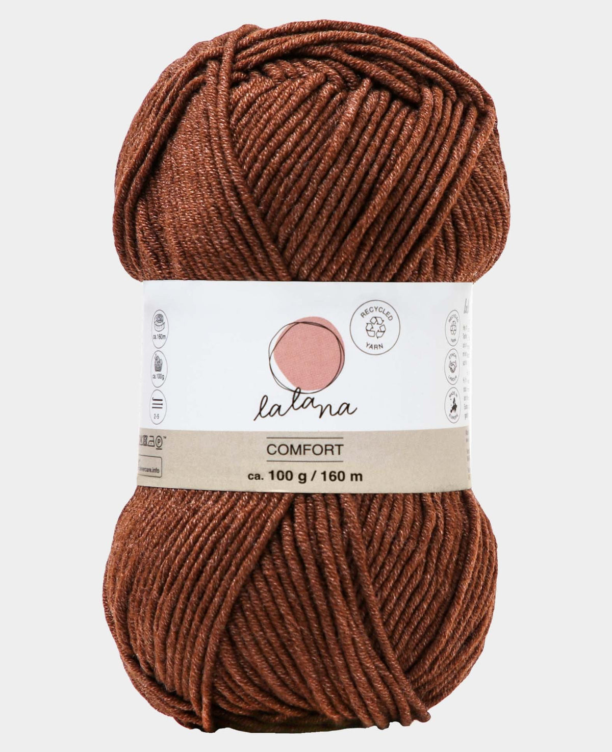 Comfort coffee, Lalana Braun, 3 mm x ca. 160 m, ca. 100 g