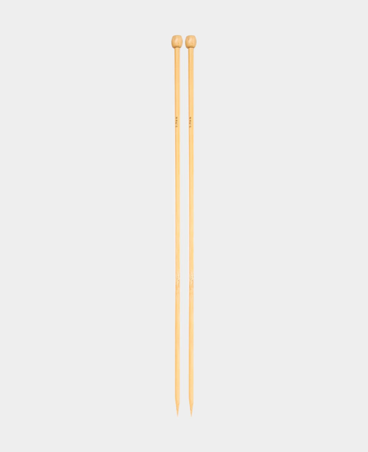 Stricknadeln, Bambus-Stricknadeln für Anfänger und Experten, Natur, ø 5 x 350 mm, 2 Stk.