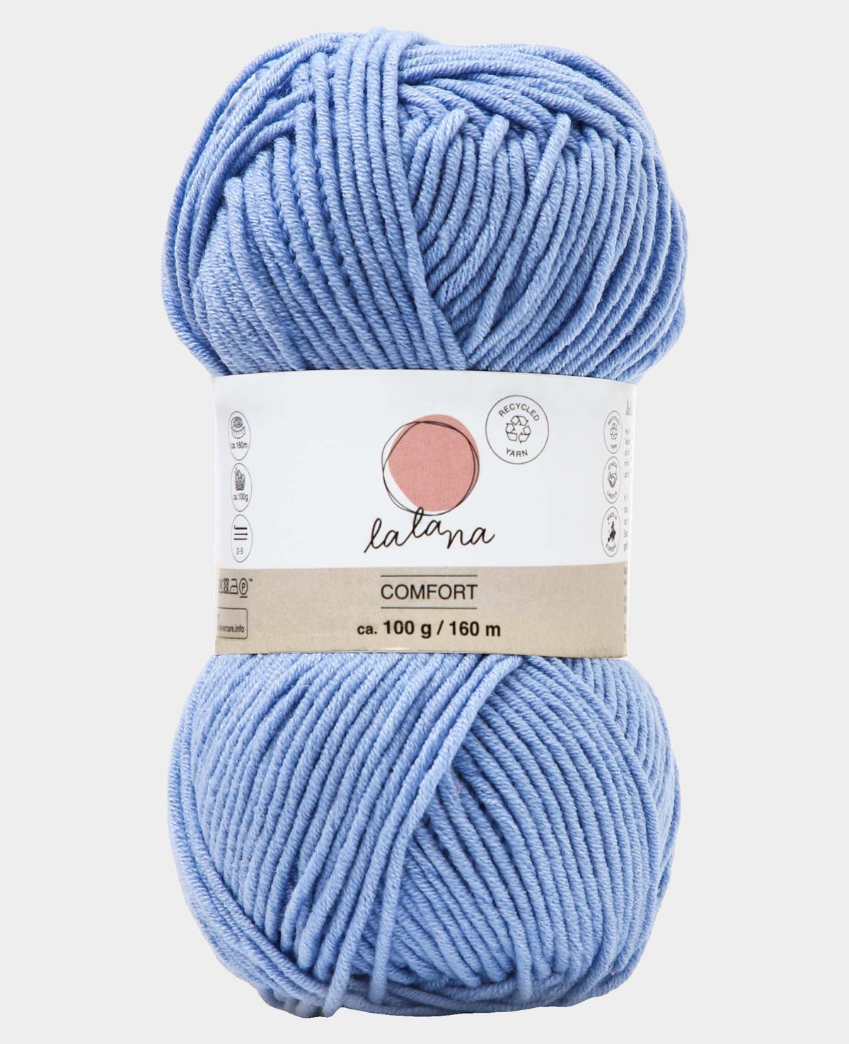 Comfort light blue, Lalana Hellblau, 3 mm x ca. 160 m, ca. 100 g