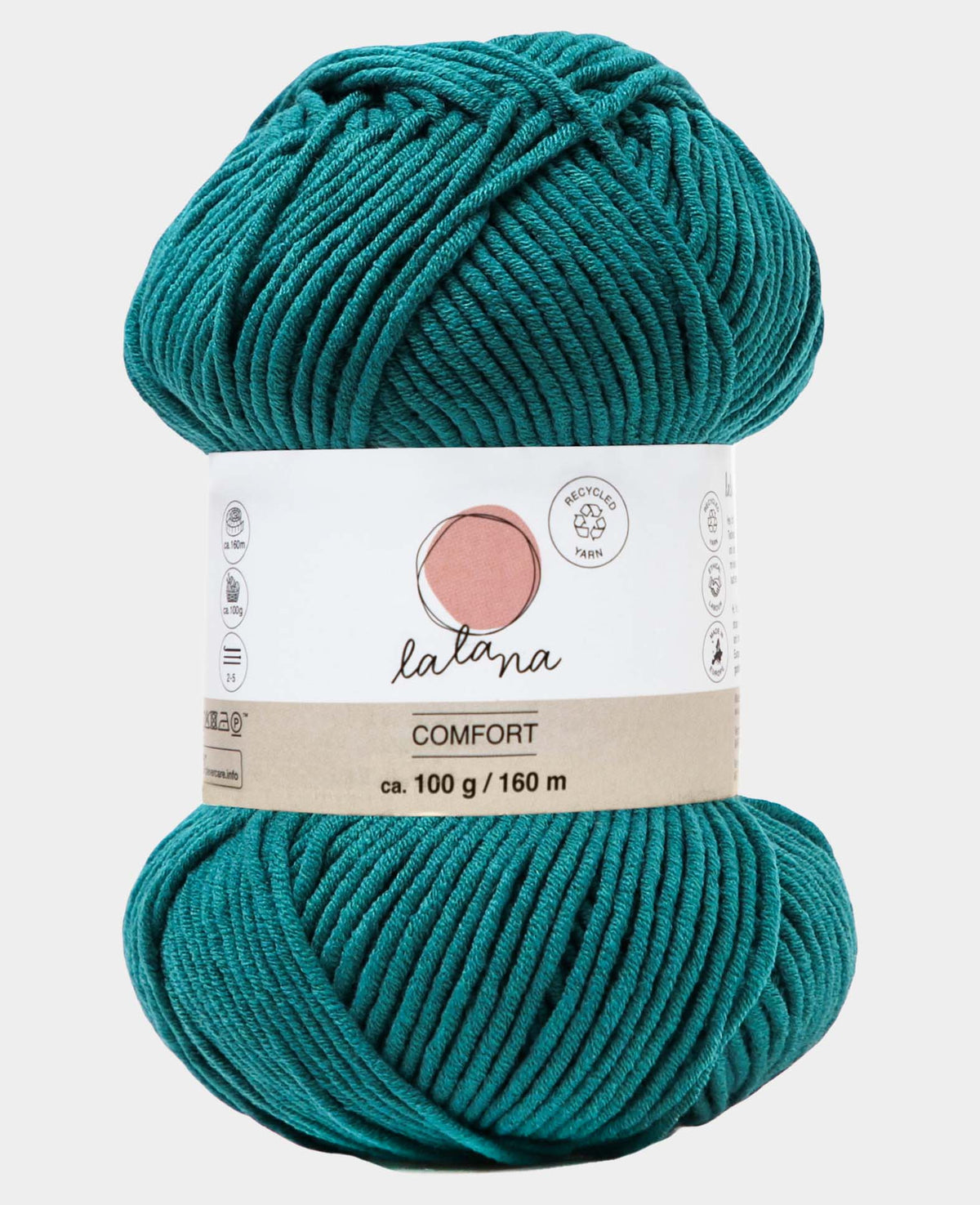 Comfort khaki, Lalana Petrol, 3 mm x ca. 160 m, ca. 100 g
