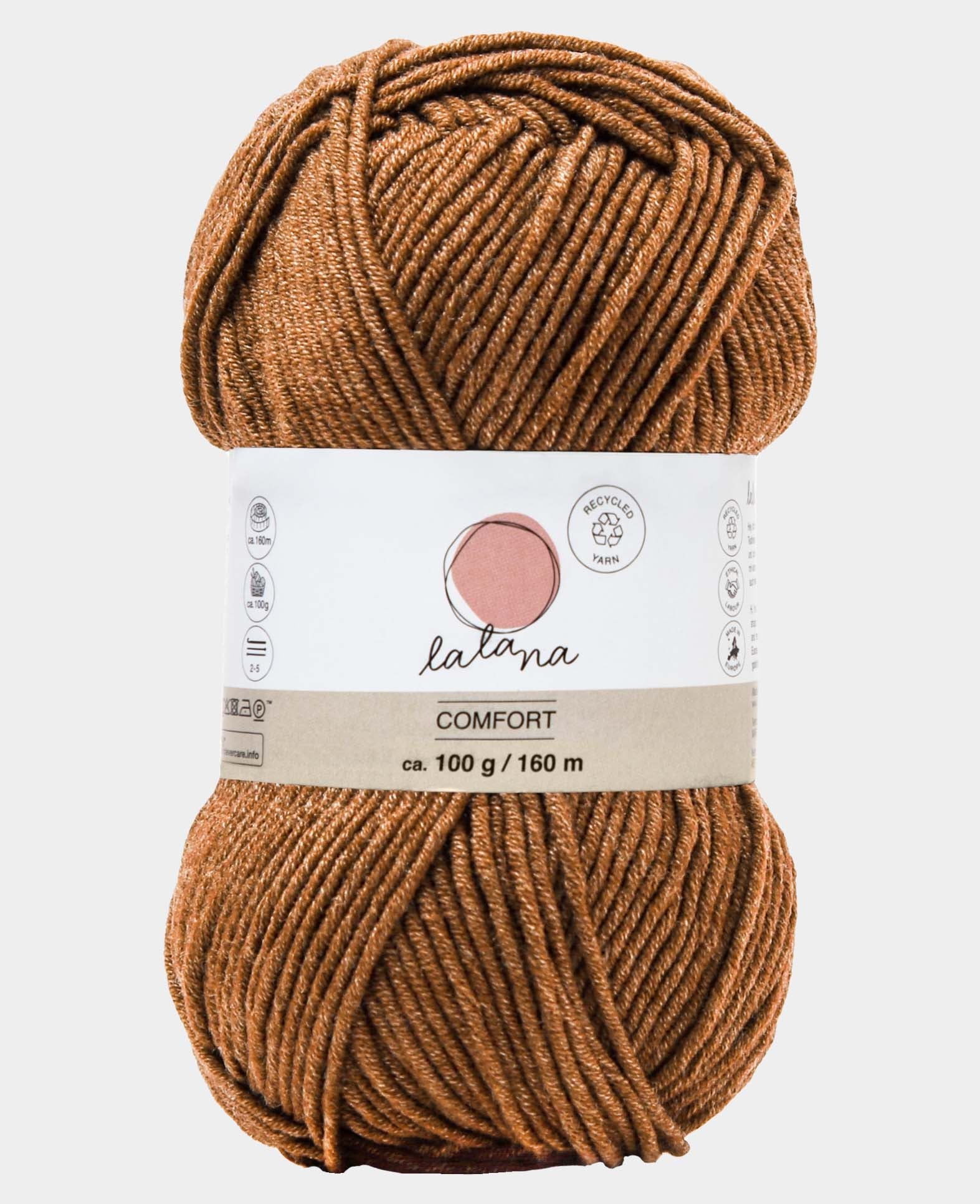 Comfort cognac, Braun, 3 mm x ca. 160 m, ca. 100 g