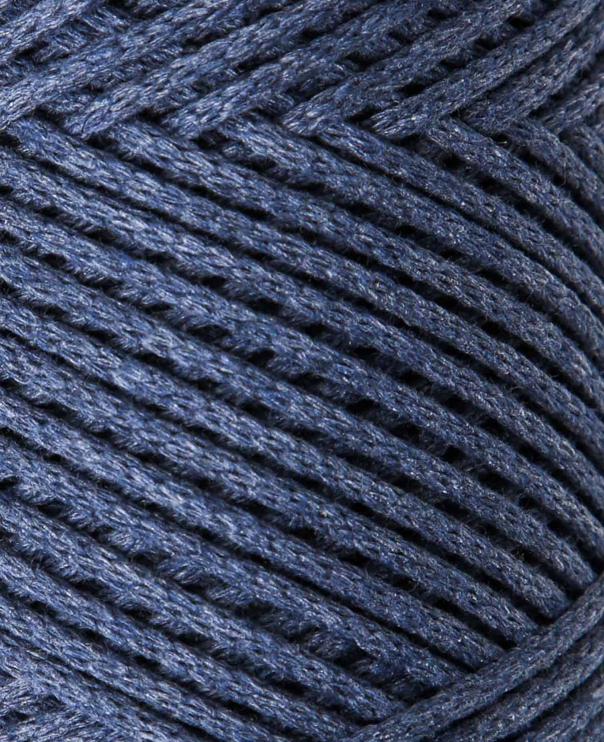 Lady Chain jeans, Lalana Kettengarn zum Häkeln, Stricken, Knüpfen & Makramee Projekte, Blaugrau, ca. 2 mm x 100 m, ca. 200 g