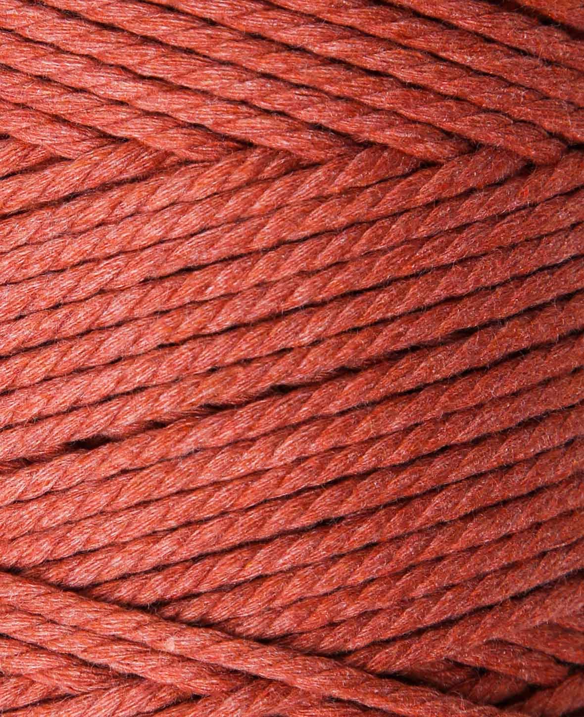 Macrame Rope rusty, Lalana Knüpfgarn für Makramee Projekte, Rostrot, 2 mm x ca. 160 m, ca. 500 g