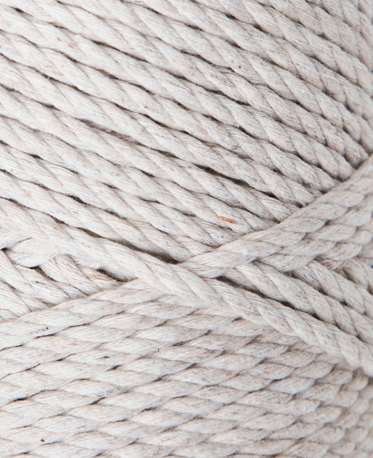 Macrame Rope light grey, Lalana Knüpfgarn für Makramee Projekte, Hellgrau, 3 mm x ca. 90 m, ca. 330 g