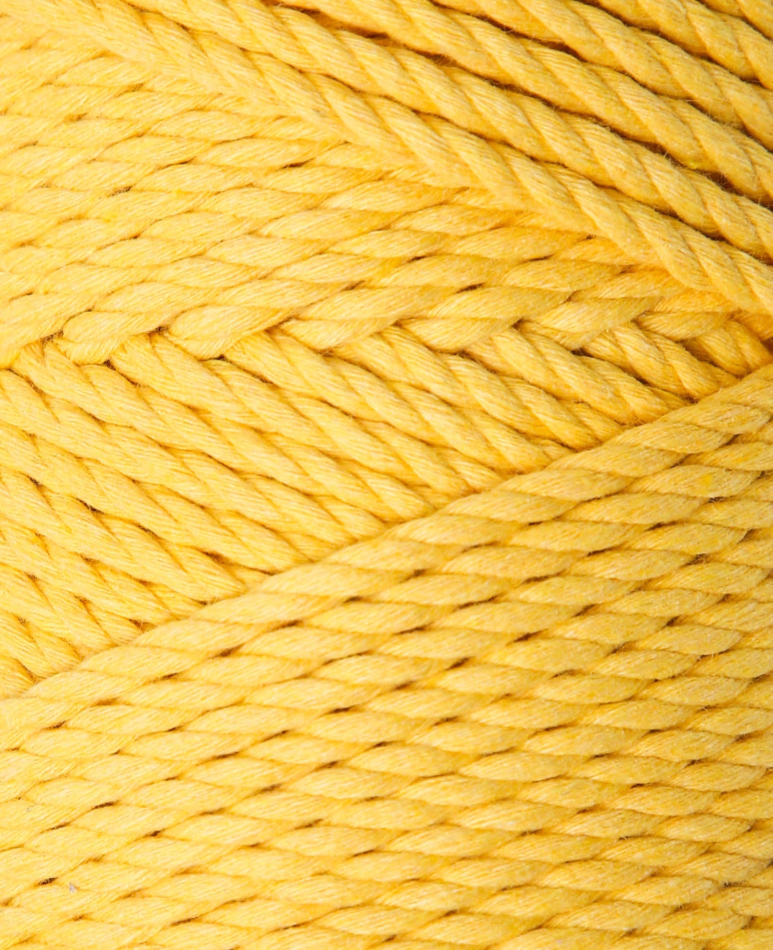 Macrame Rope mustard, Lalana Knüpfgarn für Makramee Projekte, Senfgelb, 3 mm x ca. 90 m, ca. 330 g
