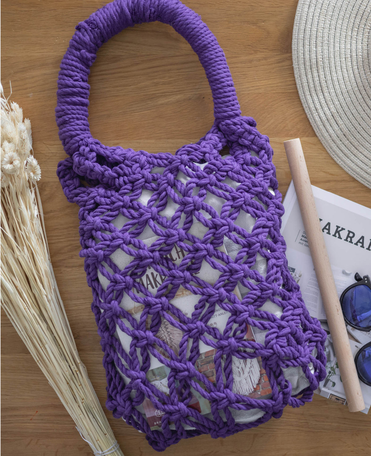 Macrame Rope mustard, Lalana Knüpfgarn für Makramee Projekte, Senfgelb, 5 mm x ca. 30 m, ca. 330 g