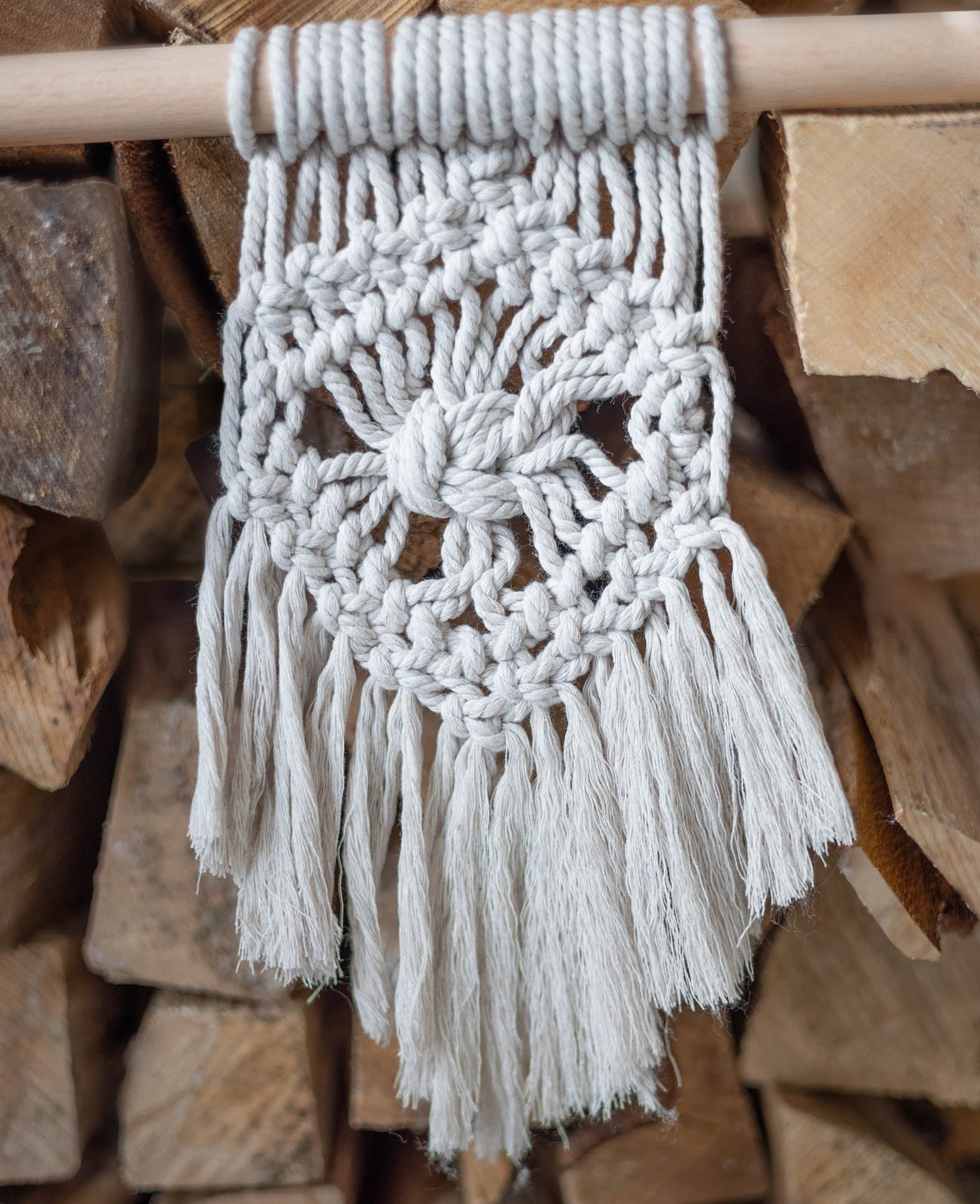 Corde macramé gris clair, fil Lalana pour projets macramé, gris clair, 5 mm x env. 30 m, env. 330 g