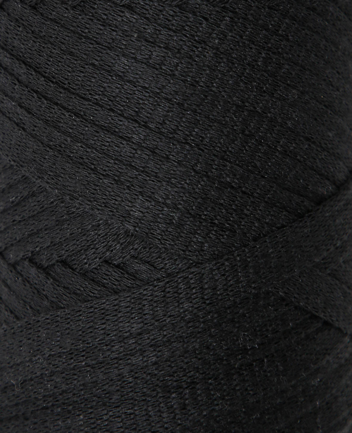 Ribbon Pura black, Lalana Bandgarn zum Häkeln, Stricken, Knüpfen & Makramee Projekte, Schwarz, ca. 8 x 1 mm x 95 m, ca. 200 g