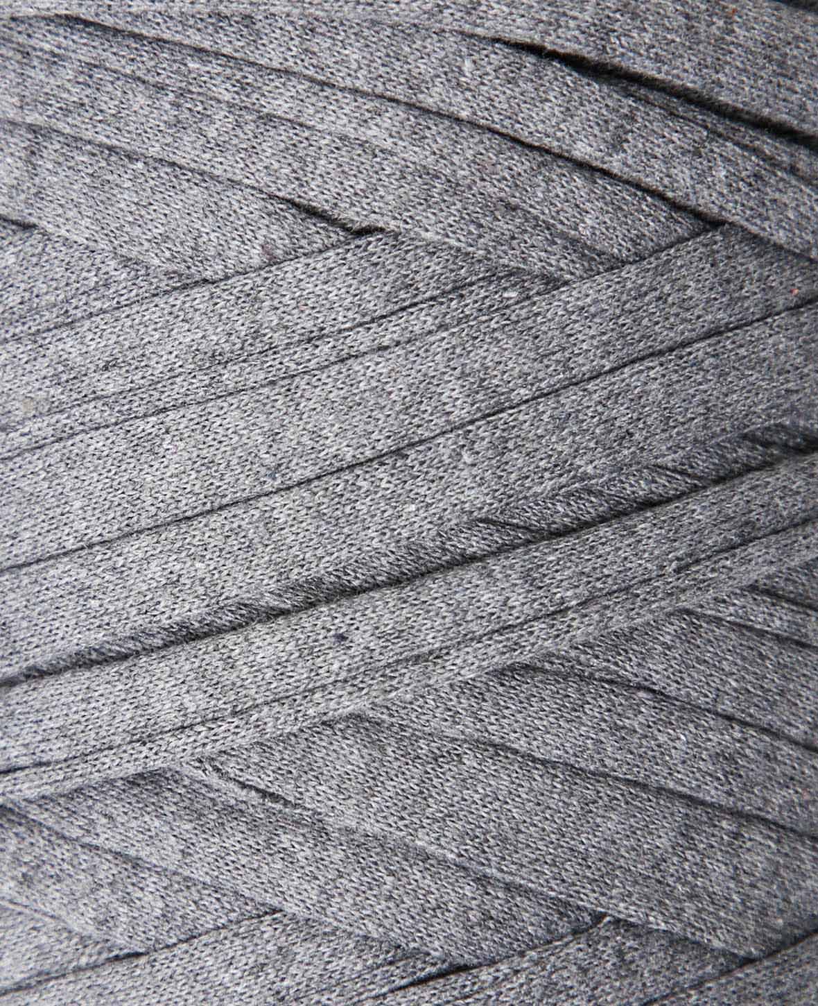 T-Shirt Revive premium grey, Lalana Textilgarn zum Häkeln, Stricken, Knüpfen & Makramee Projekte, Grau, ca. 5 mm x 90 m, ca. 500 g