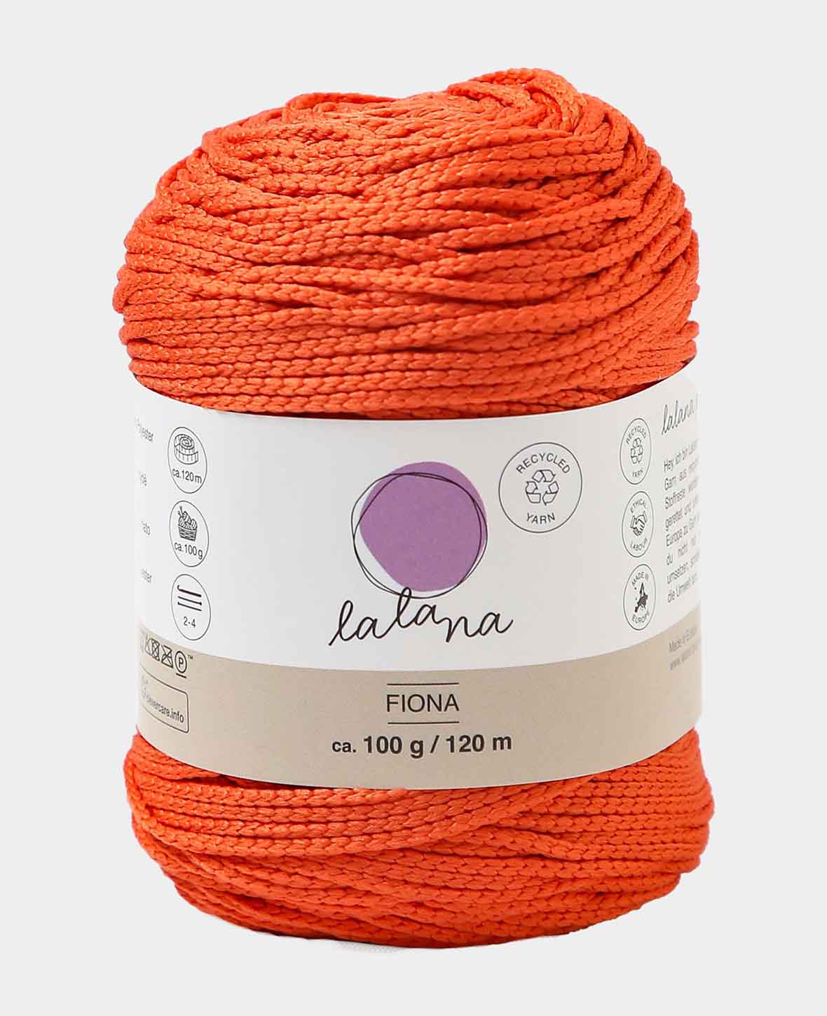 Fiona rusty, Lalana Kettengarn, Rostrot, ca. 100 g, ca. 120 m, ø 2mm