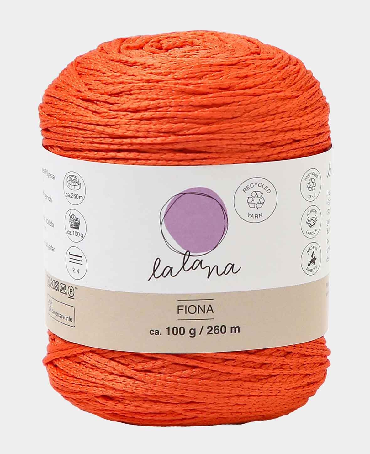 Fiona rusty, Lalana Kettengarn, Rostrot, ca. 100 g, ca. 260 m, ø 1mm