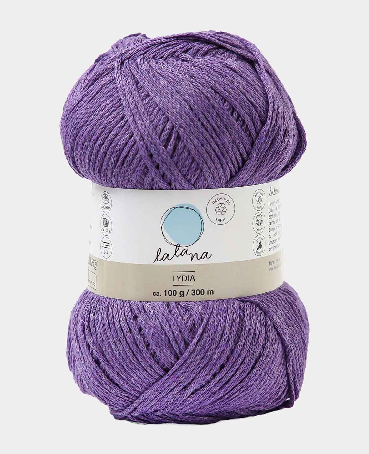 Lydia lilac, Lalana Kettengarn, Fliederfarben, ca. 100 g, ca. 300 m, ø 1.5mm