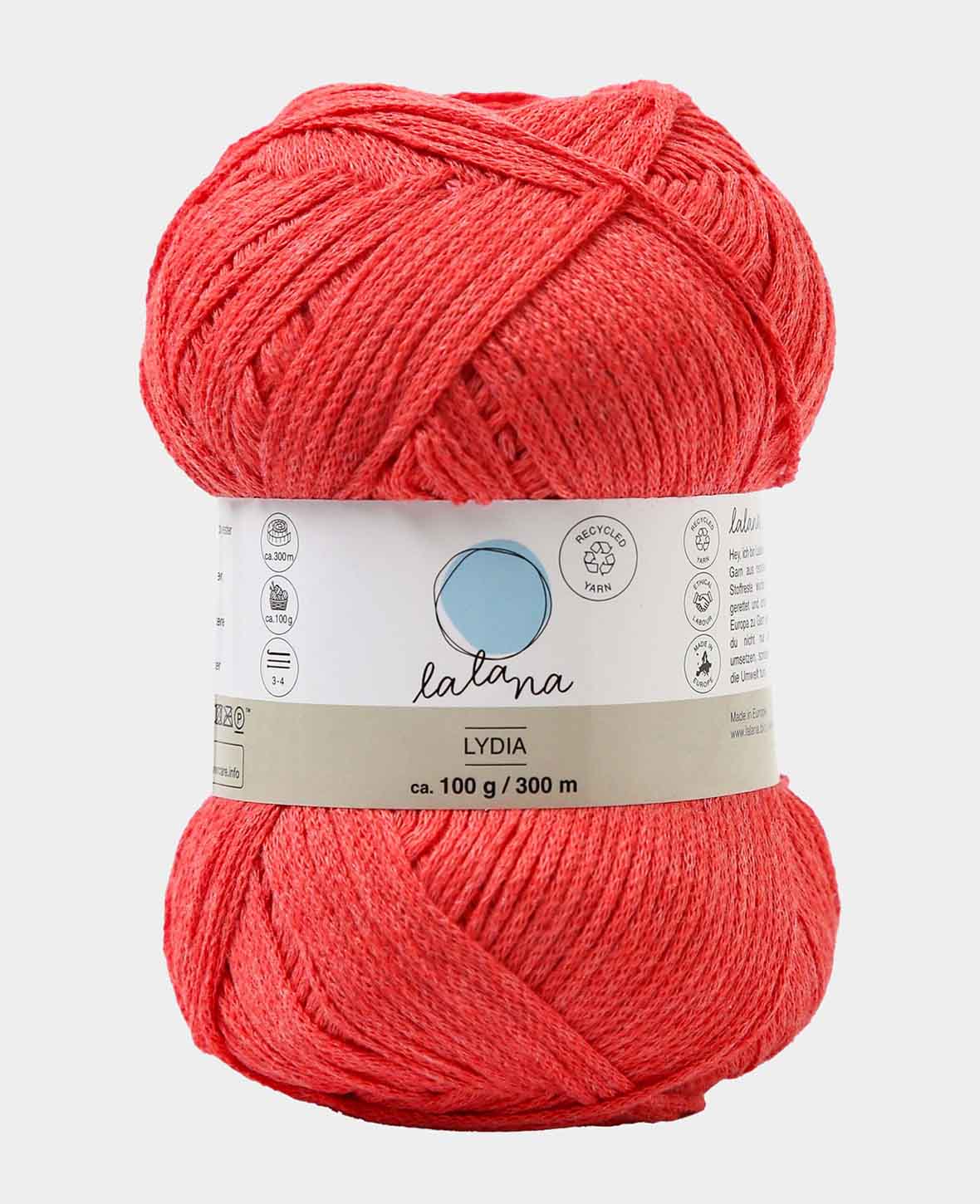 Lydia coral, Lalana Kettengarn, Koralle, ca. 100 g, ca. 300 m, ø 1.5mm