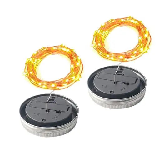 (Lot de 6) Couvercle de bouteille solaire 20 LED pour lanternes d'extérieur