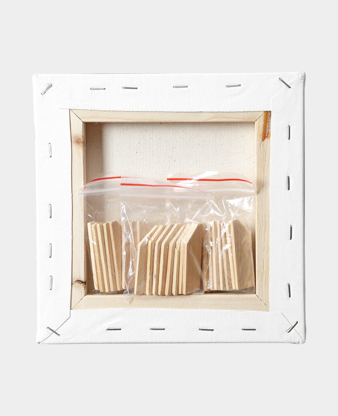 Keilrahmen BASIC, 1.7 x 20 x 20 cm, Weiss, 3 Stk.