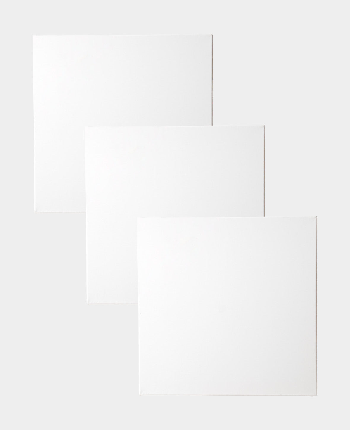 Keilrahmen 3er Set BASIC 40 x 40 x 1.7 cm, Baumwoll-Leinwand für Öl & Acryl